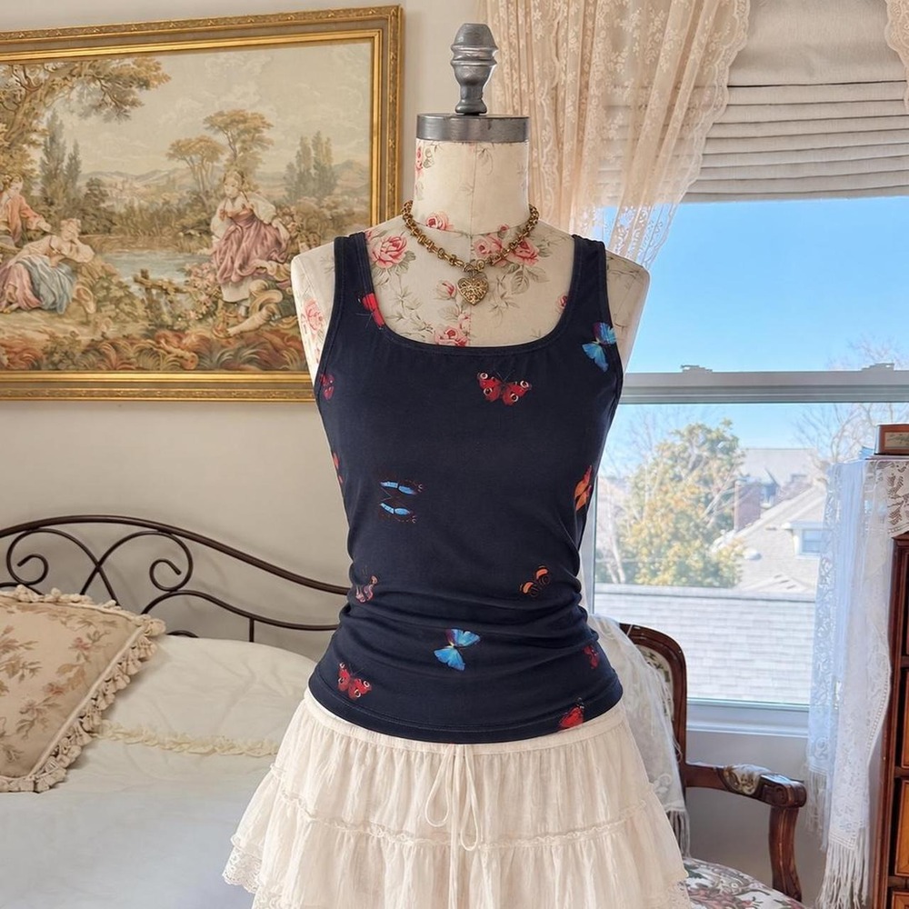 y2k butterfly top   butterfly boho tank top